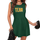 Custom Green Yellow Cheerleader Dress