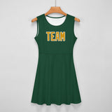 Custom Green Yellow Cheerleader Dress