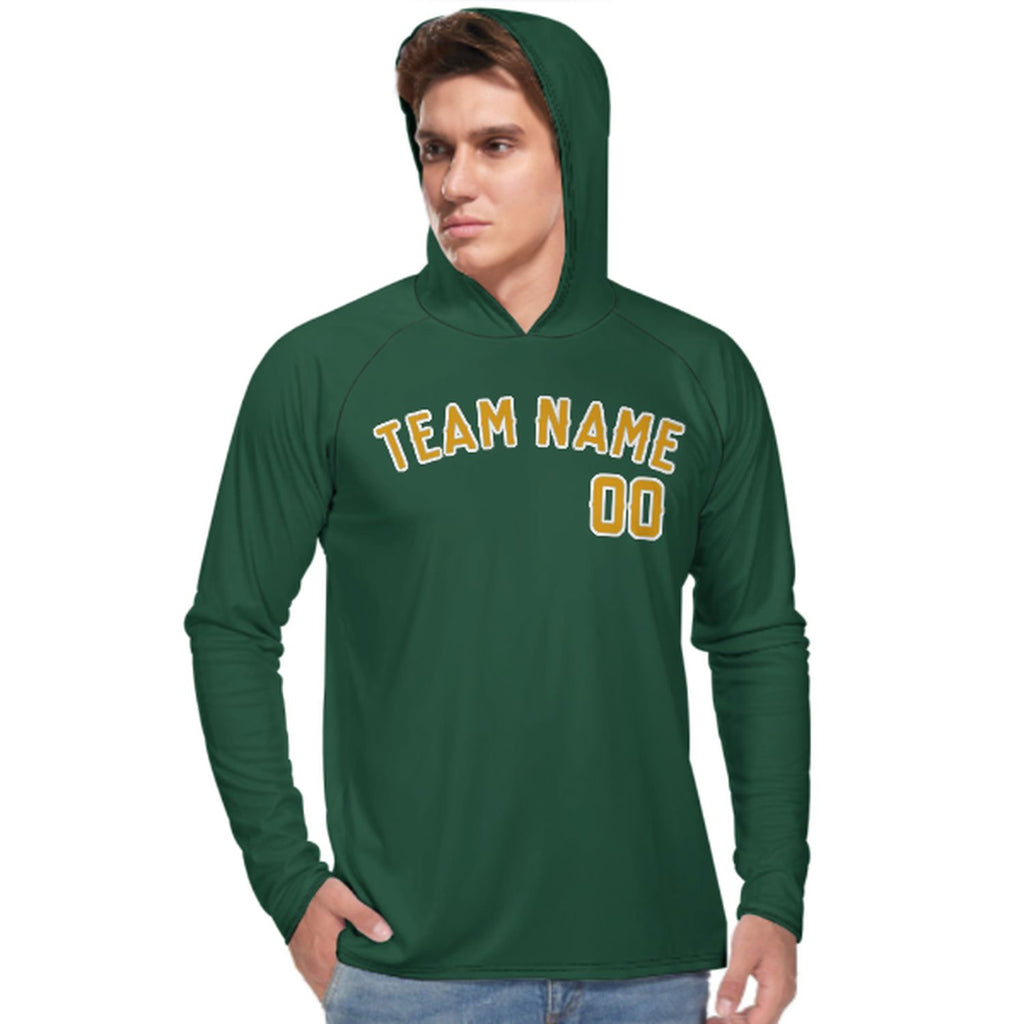 Custom Green Yellow UV-Hoodie