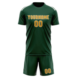 Custom Green Yellow Soccer Jersey