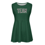Custom Green Dark Grey Cheerleader Dress