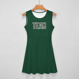 Custom Green Dark Grey Cheerleader Dress
