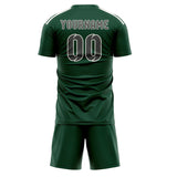 Custom Green Dark Grey Soccer Jersey