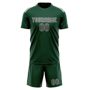 Custom Green Dark Grey Soccer Jersey