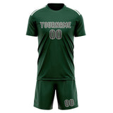 Custom Green Dark Grey Soccer Jersey
