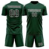 Custom Green Dark Grey Soccer Jersey