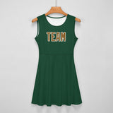 Custom Green Khaki Cheerleader Dress