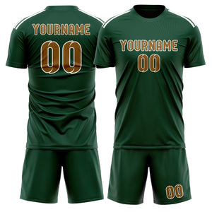 Custom Green Khaki Soccer Jersey