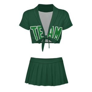 Custom Green Emerald Green Cheerleading Uniform Set