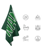 Custom Green Emerald Green Beach Towel
