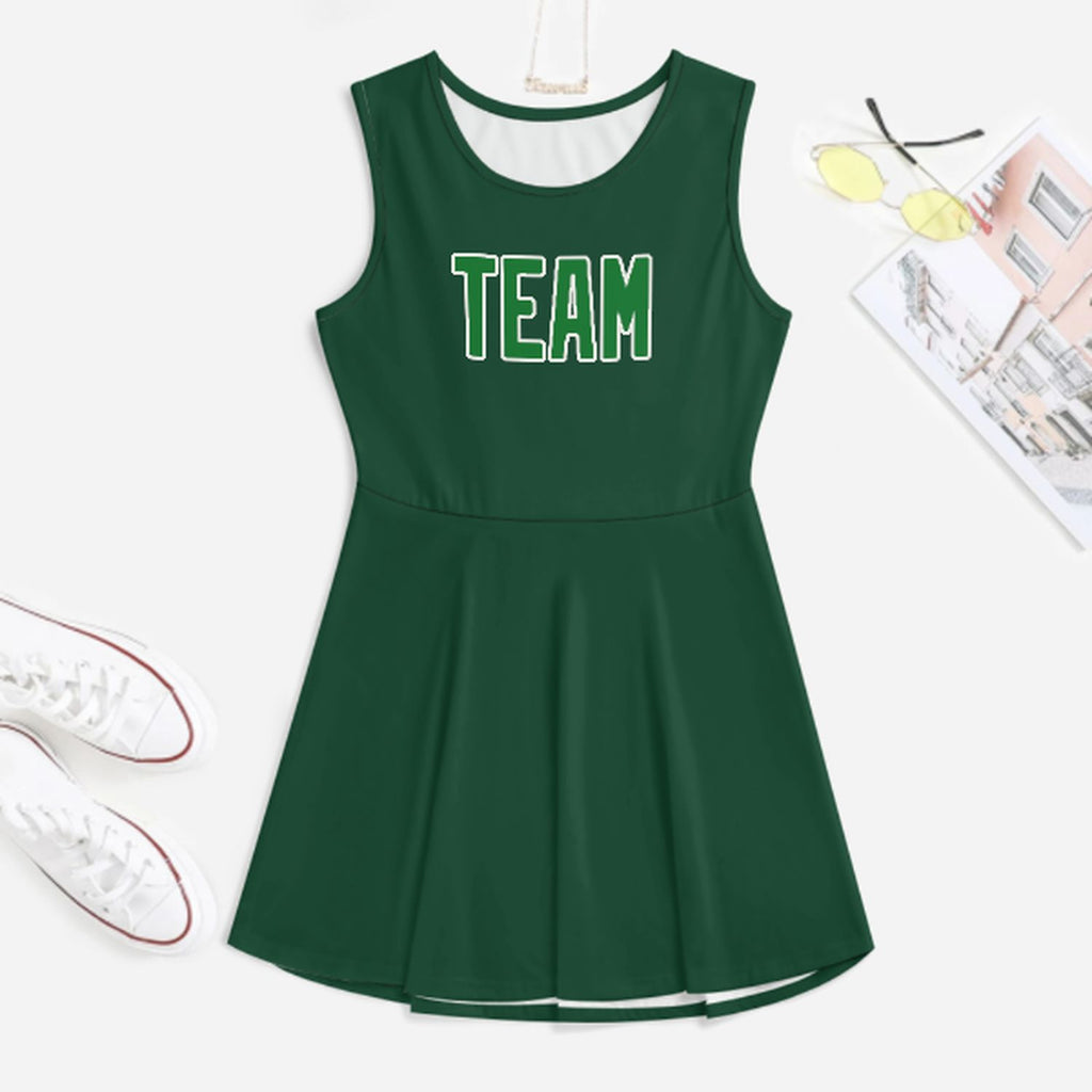 Custom Green Emerald Green Cheerleader Dress