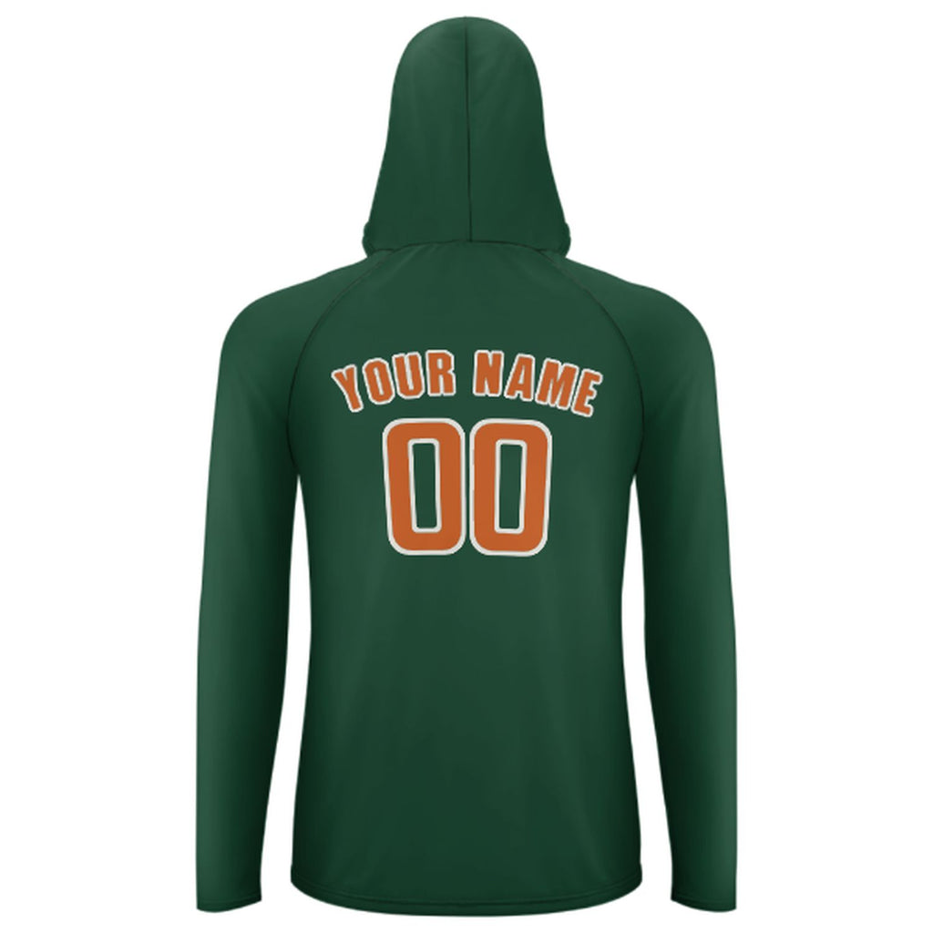 Custom Green Orange UV-Hoodie