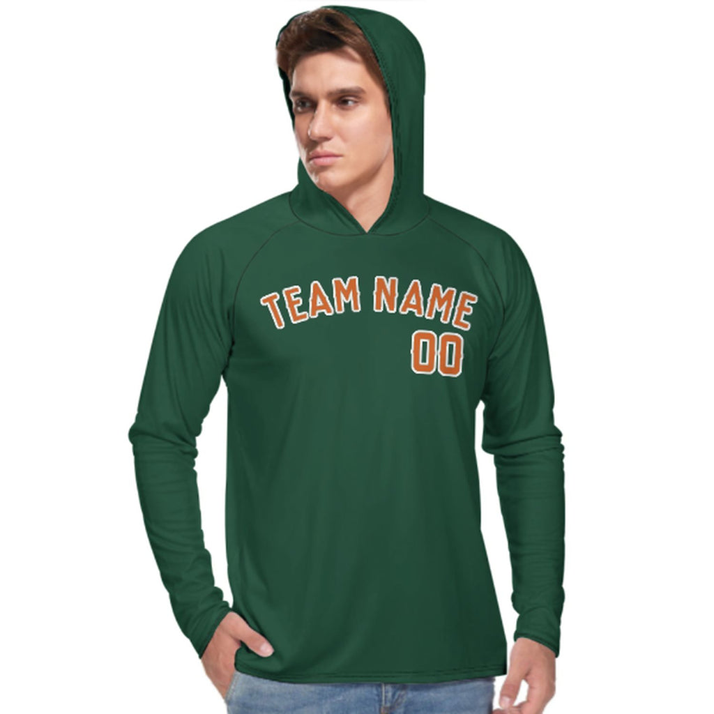 Custom Green Orange UV-Hoodie
