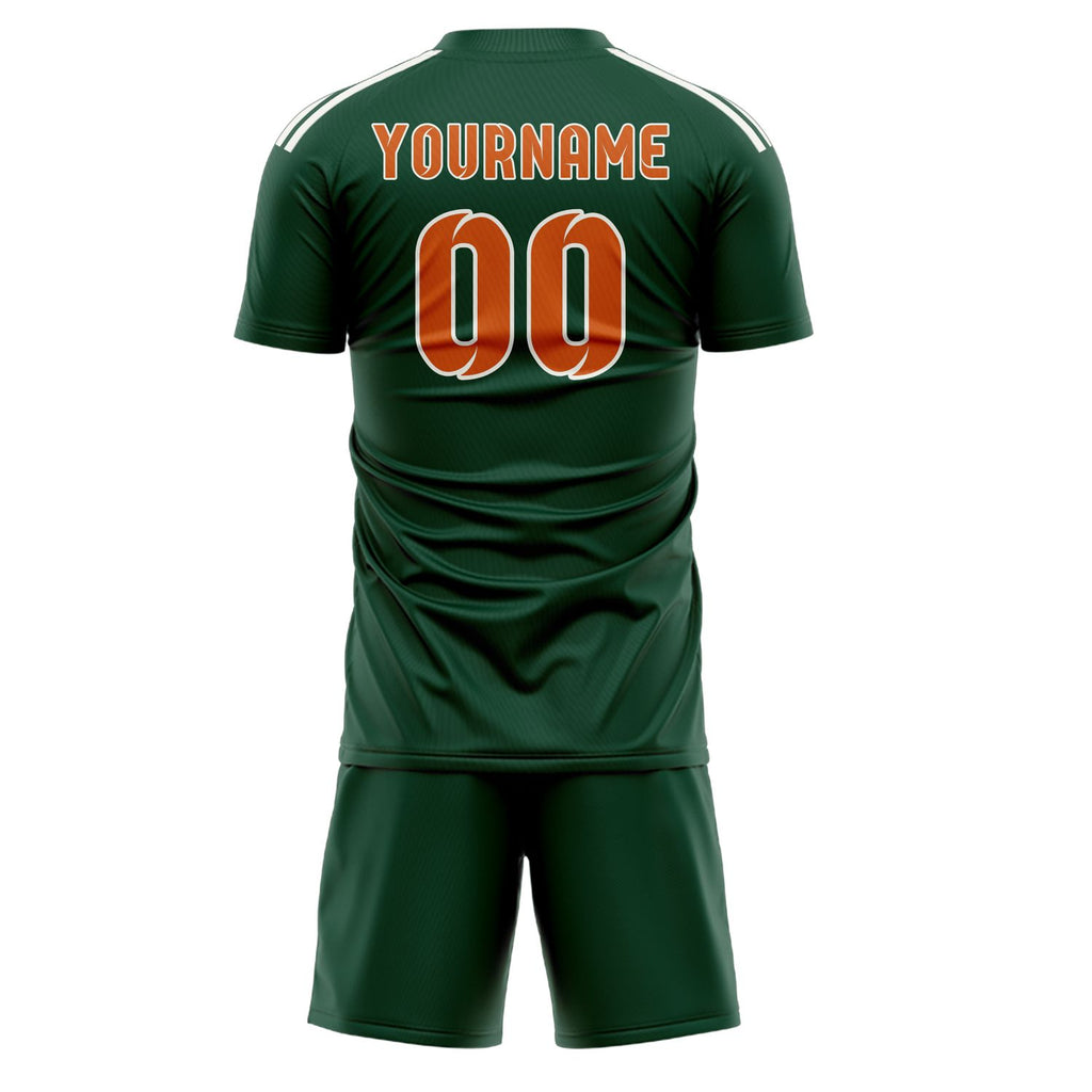 Custom Green Orange Soccer Jersey