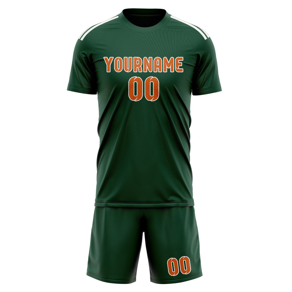 Custom Green Orange Soccer Jersey