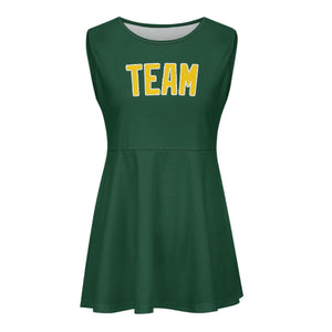 Custom Green Gold Cheerleader Dress