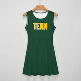 Custom Green Gold Cheerleader Dress