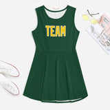 Custom Green Gold Cheerleader Dress