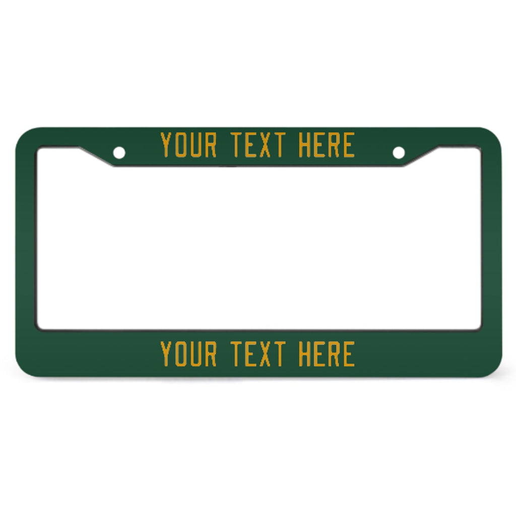 Custom Green Yellow License Plate Frame