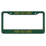 Custom Green Yellow License Plate Frame