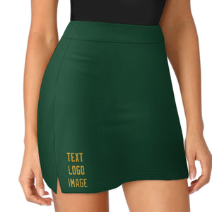 Custom Green Yellow A-Line Skort