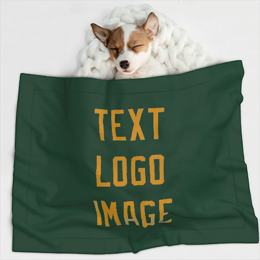 Custom Green Yellow Pet Blanket