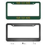 Custom Green Yellow License Plate Frame