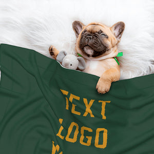 Custom Green Yellow Pet Blanket