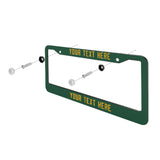Custom Green Yellow License Plate Frame