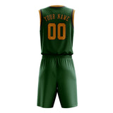 Custom Green Yellow Basketball Set