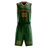 Custom Green Yellow Basketball Set