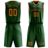 Custom Green Yellow Basketball Set