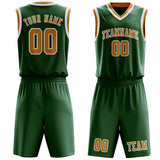 Custom Green Yellow Basketball Set