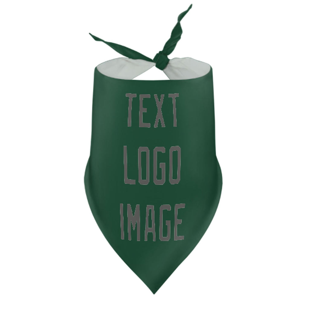 Custom Green Dark Grey Pet Scarf