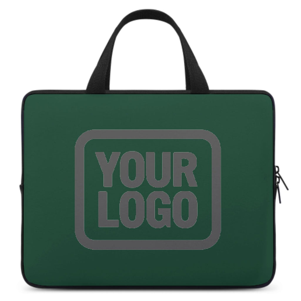 Custom Green Dark Grey Laptop Bag