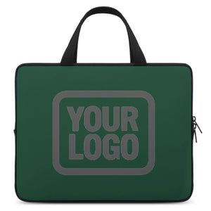 Custom Green Dark Grey Laptop Bag