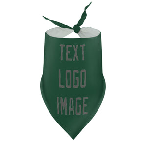 Custom Green Dark Grey Pet Scarf