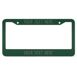 Custom Green Dark Grey License Plate Frame