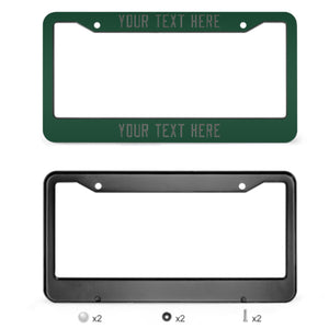 Custom Green Dark Grey License Plate Frame