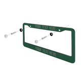 Custom Green Dark Grey License Plate Frame