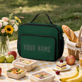 Custom Green Dark Grey Lunch Bag