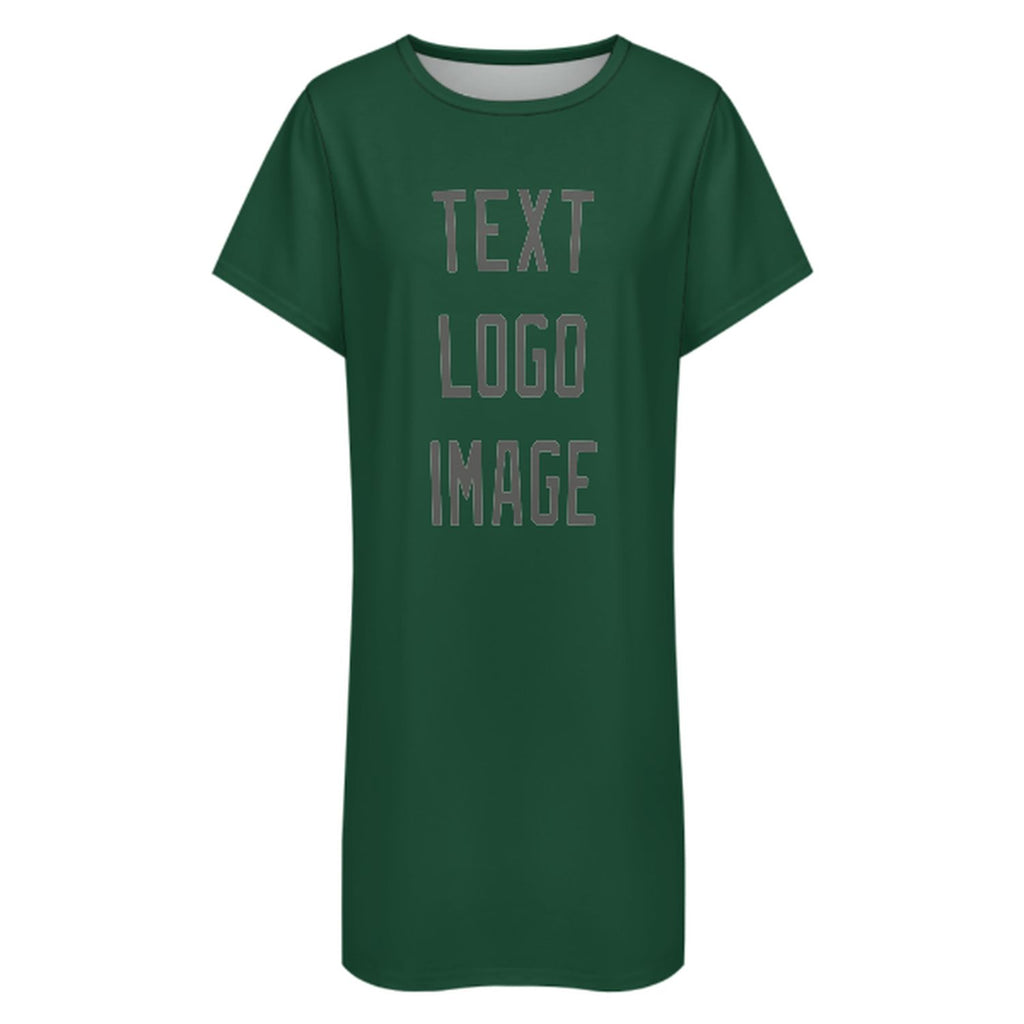 Custom Green Dark Grey Nachthemd