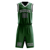 Custom Green Dark Grey Basketball Set