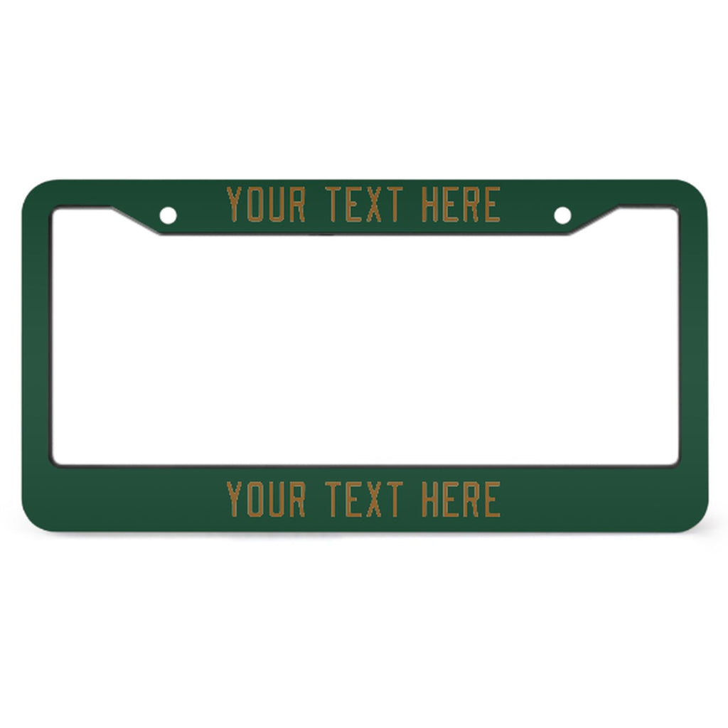 Custom Green Khaki License Plate Frame