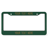 Custom Green Khaki License Plate Frame
