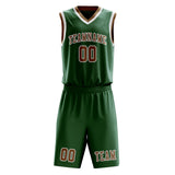 Custom Green Khaki Basketball Set