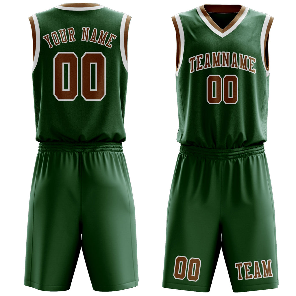 Custom Green Khaki Basketball Set