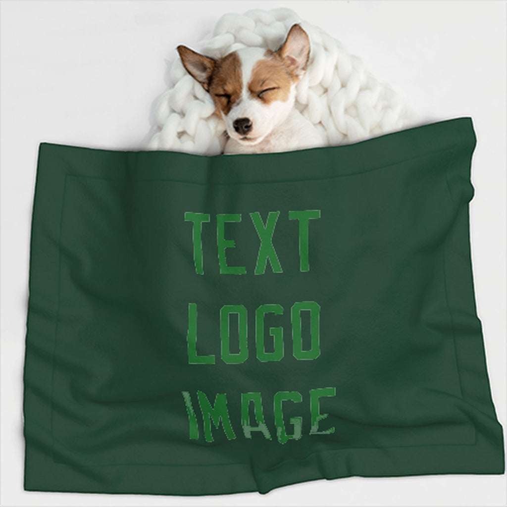 Custom Green Emerald Green Pet Blanket