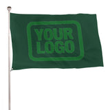 Custom Green Emerald Green Flag