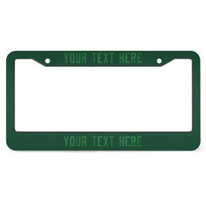 Custom Green Emerald Green License Plate Frame